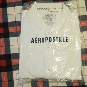 Brand new aeropostle white button down shirt